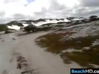 Spesso amatoriale giovane donna scopata a il spiaggia