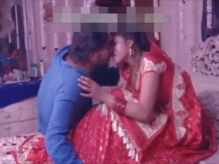 Indian Desi Couple on their First Night xxx film - Just Married Chubby mademoiselle